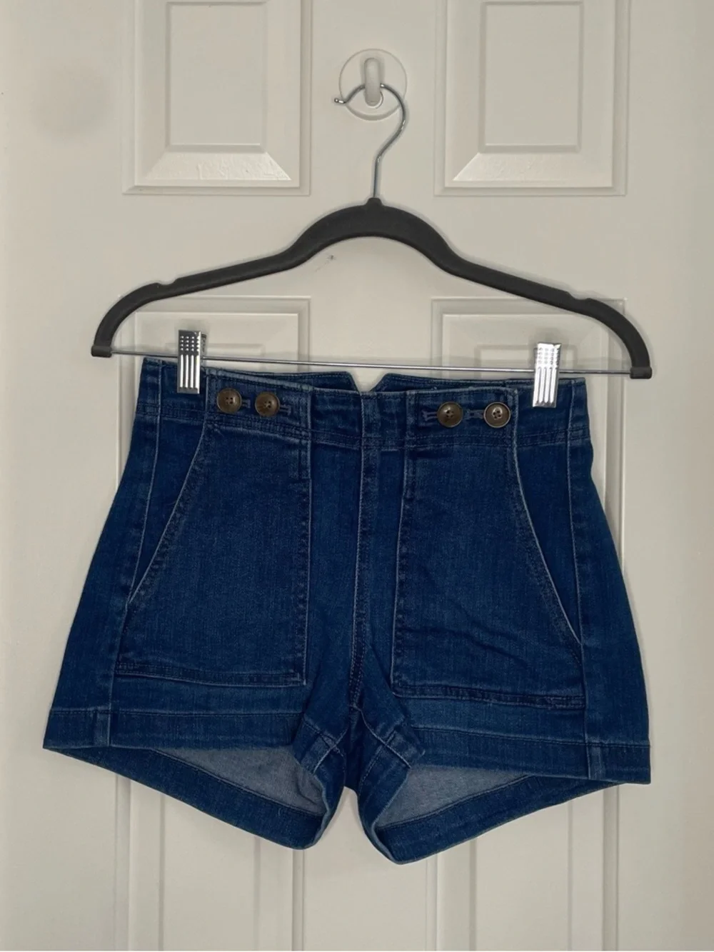 Anthropologie Pilcro The Kit High Rise Utility Denim Shorys Size 25 - Picture 5 of 15